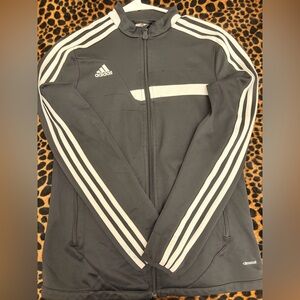 Adidas Charcoal Jacket with White Accents